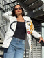 White Printed Blazer