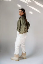 The Suede Jacket in Olive