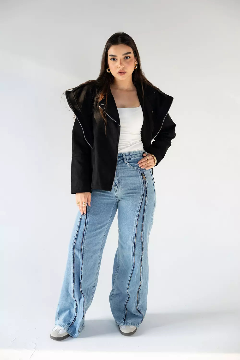 Metal Thread Jeans