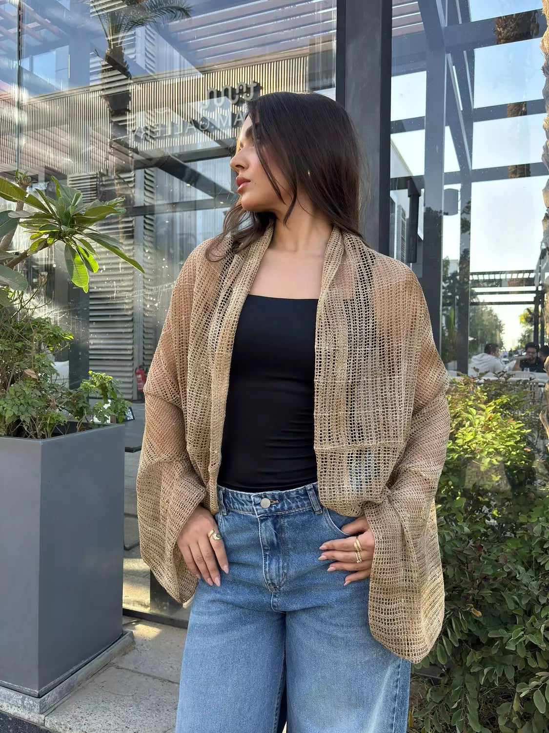 Cotton Netted Cardigan