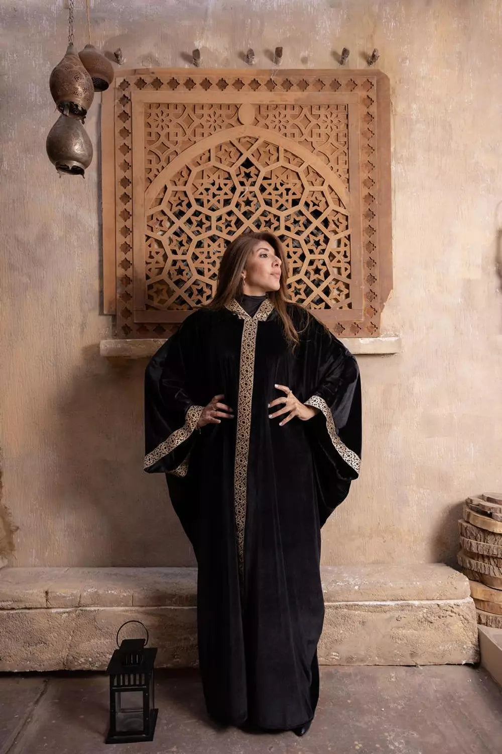 Sultana Kaftan in Black Main image