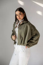 The Suede Jacket in Olive