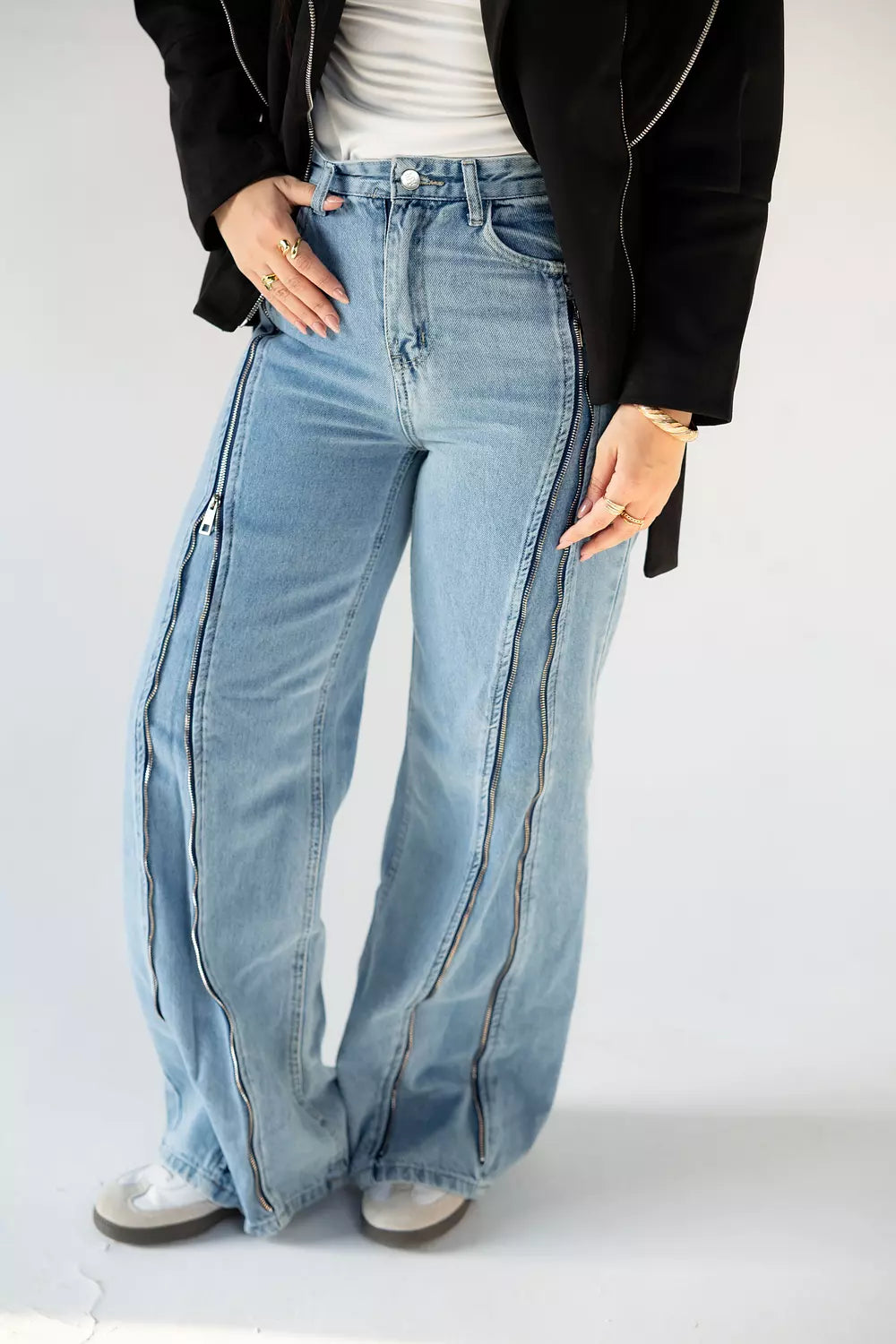 Metal Thread Jeans