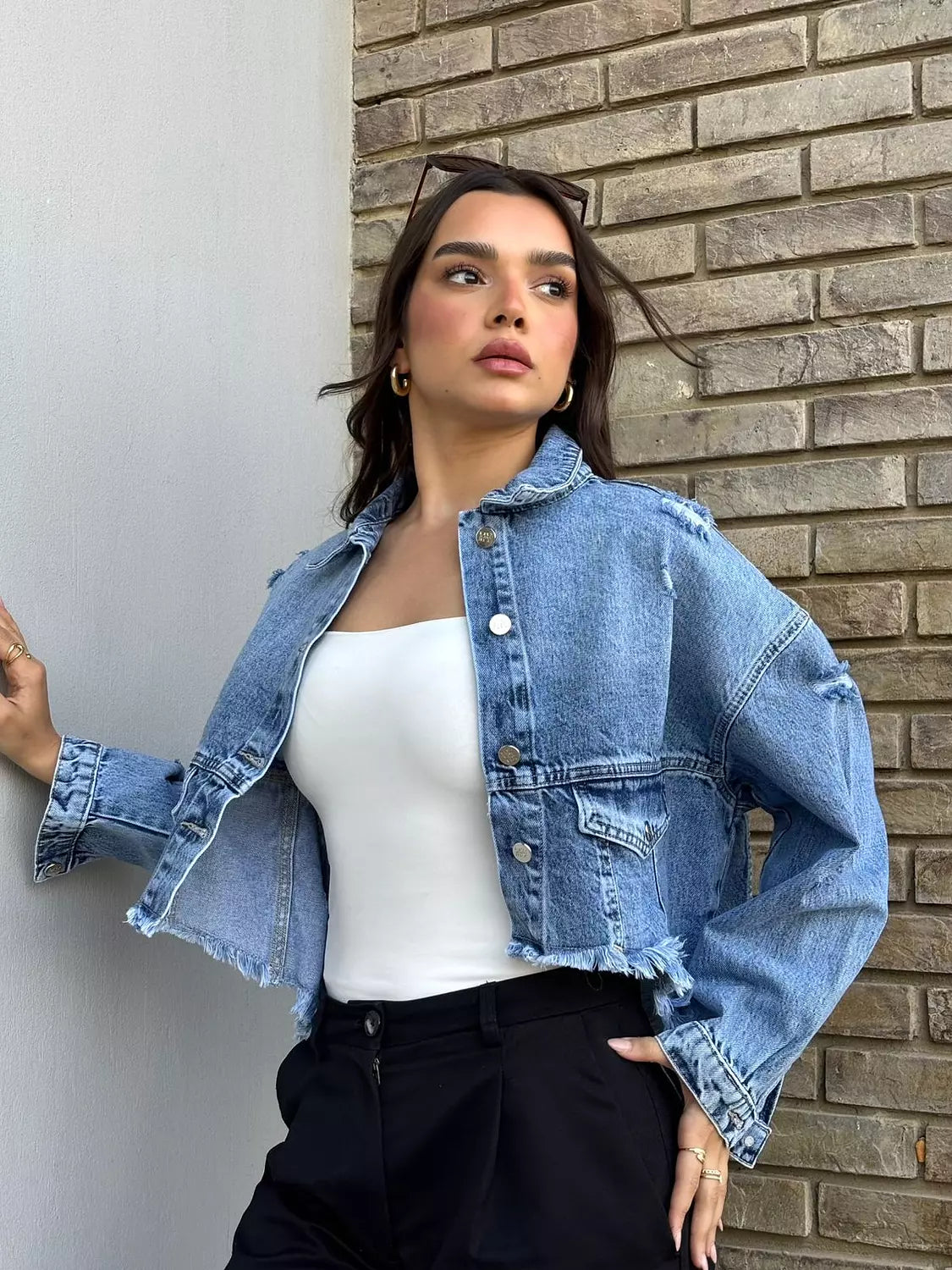 Denim Hi Low Jacket