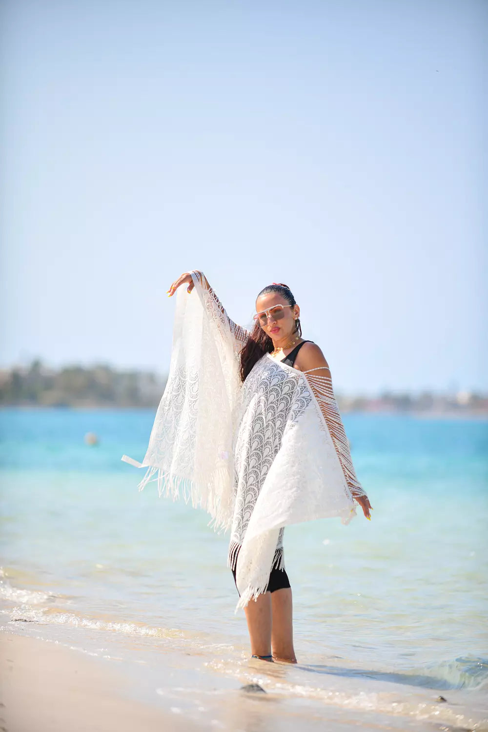 Beach White Net Wear