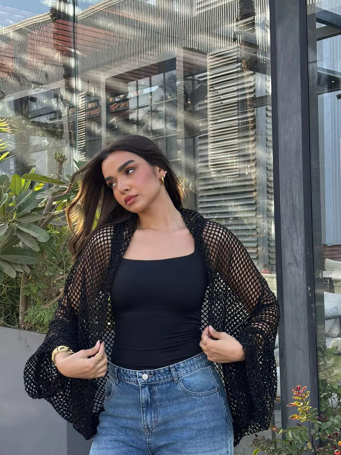 Netted Cardigan
