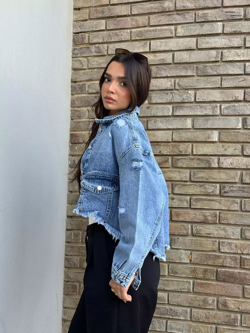 Denim Hi Low Jacket
