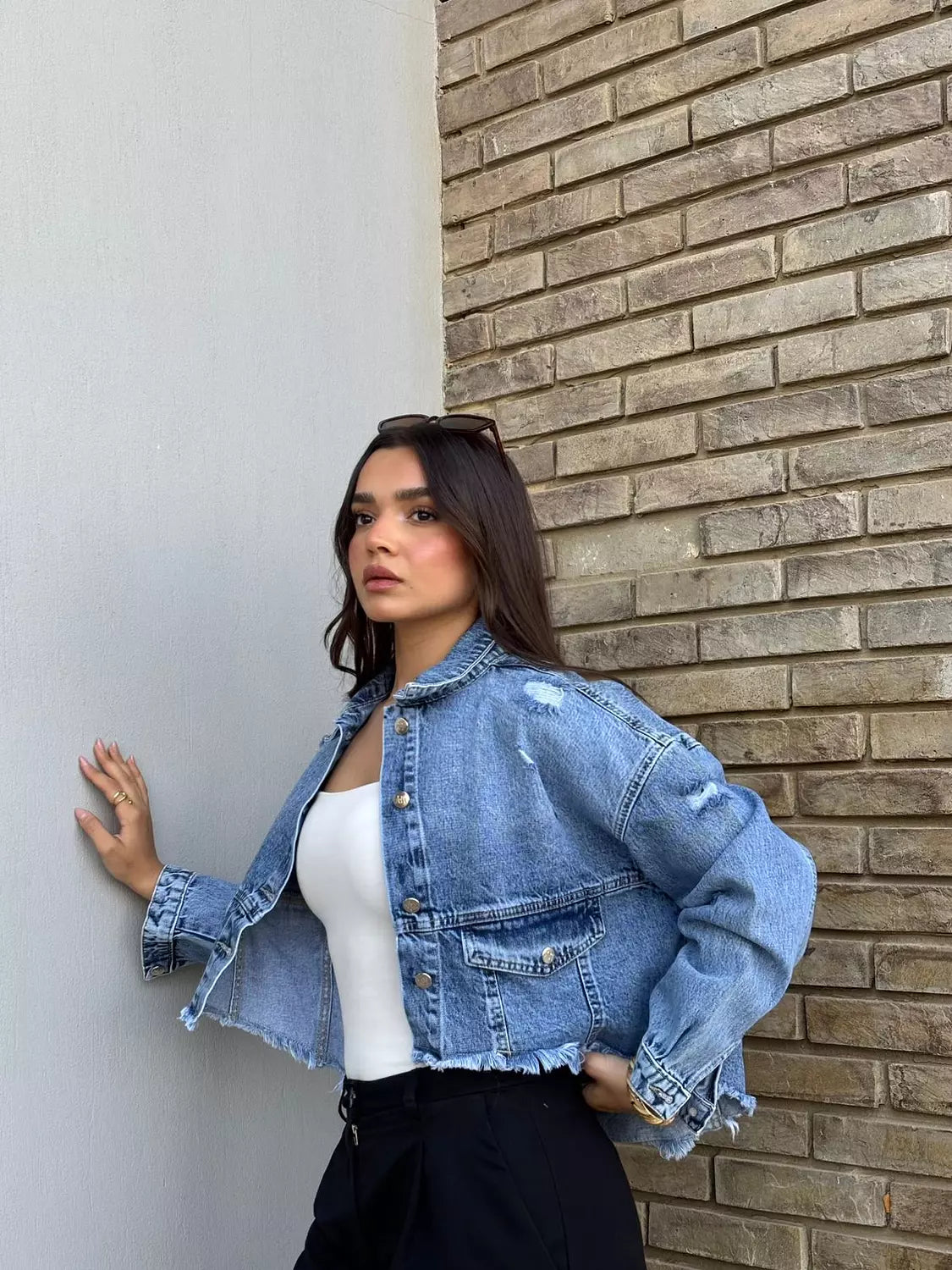 Denim Hi Low Jacket